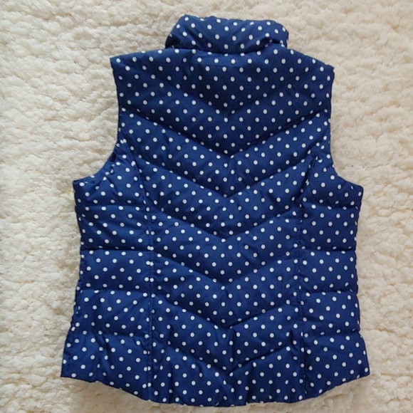 Land's End Polka Dot Down Puffer Vest NWOT - Picture 2 of 5